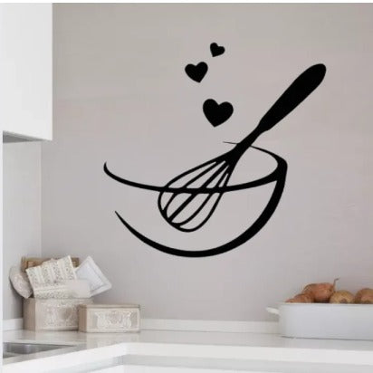 9 Different Piece Kitchenwares Wall Stickers Decorative Sticker | 12x12 inch each sticker ValueKartPk