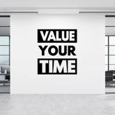 Value Your Time Wall Decal, Office Wall Decal, Office Wall Art, Office Wall Decor, Office Wall Sticker, Vinyl Letter,window Sticker ValueKartPk