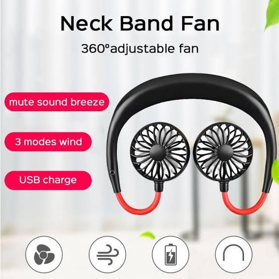 Mini Neck fan , Portable Wearable USB Rechargeable Personal Neck Fan, Cooler with 3 Speed,360 Degrees Free Rotation for Indoor Outdoor (random color) ValueKartPk