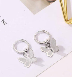 Butterfly Koren earrings | Drop Earrings Simple Butterfly Shape Pendant Dangle Hoop Earring Women Girls ValueKartPk