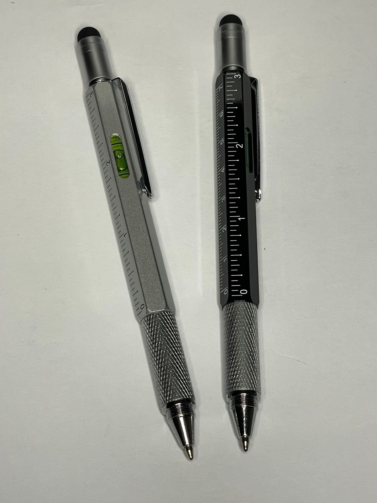 7 in 1 tool pen (stainless steel metal) Pen For Construction Tools, Gift Tool Pen, Multifunctional Technology Pen With Black Ballpoint Pen, Ruler, Handwriting Pen, Level, Screwdriver For Mens Gifts ValueKartPk