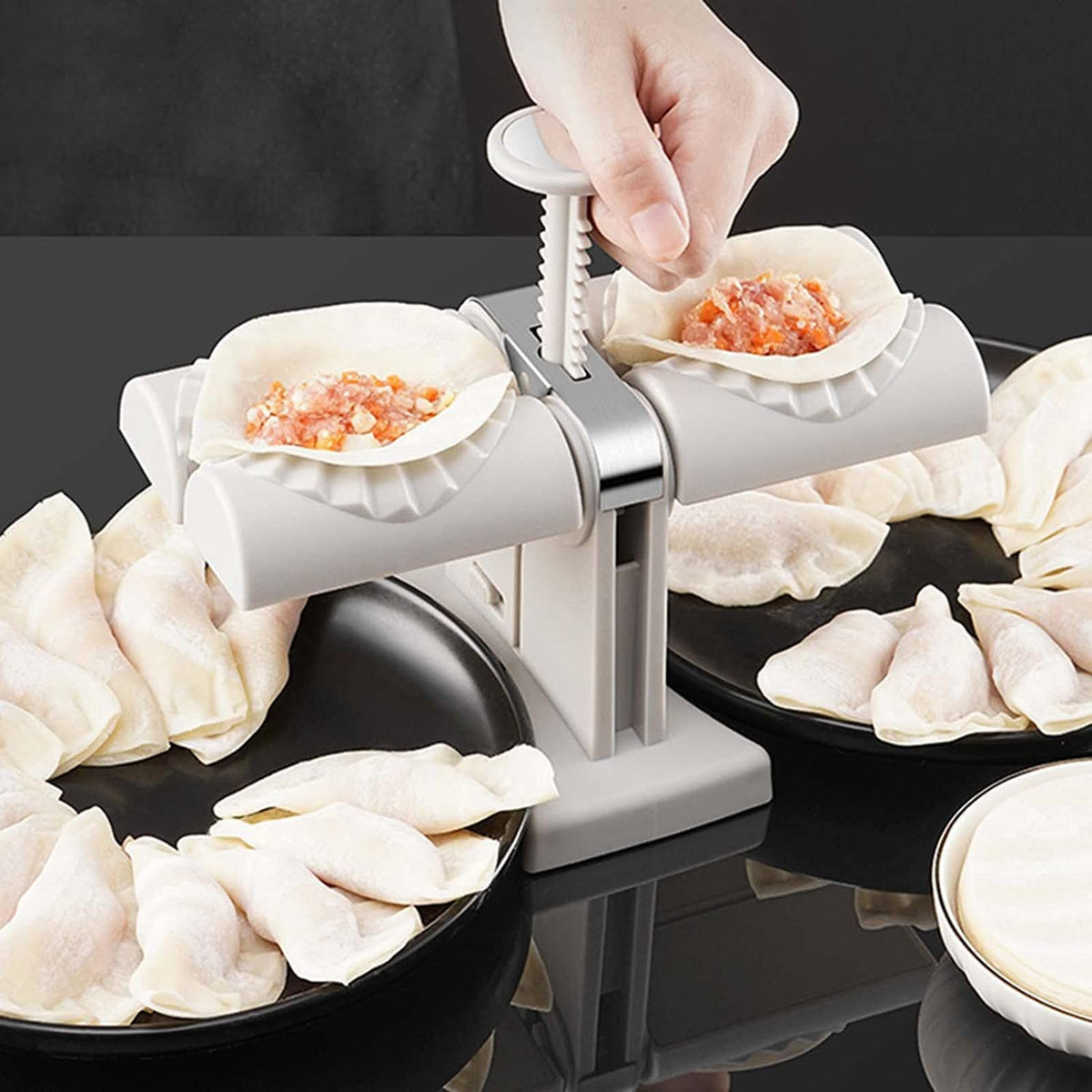 Dumpling and samosa maker Double Header, Automatic And Quick In Operation, Suitable For Samosa ValueKartPk