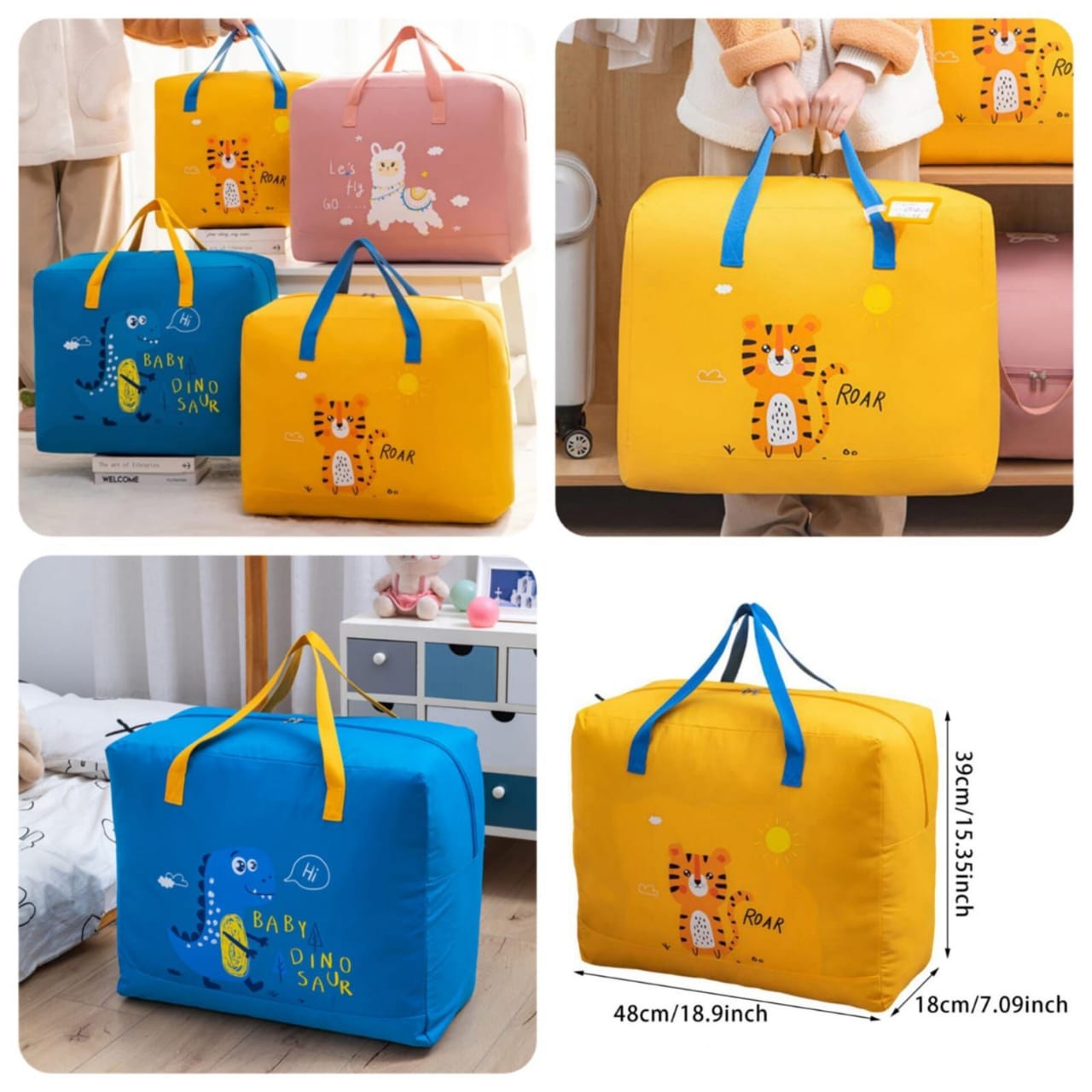 Storage Bags Cartoon Pattern Double Zipper ( random color ) ValueKartPk