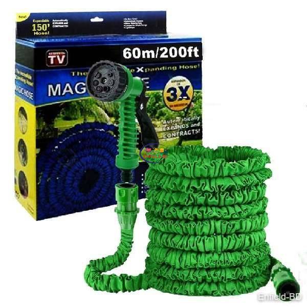 Magic Hose Pipe | Water Spray | Pressure Water spray Jet Gun |  Expandable, Flexible Garden Water Hose for Car Wash, Bike Wash, Home and Garden 200 ft (Random Color) ValueKartPk