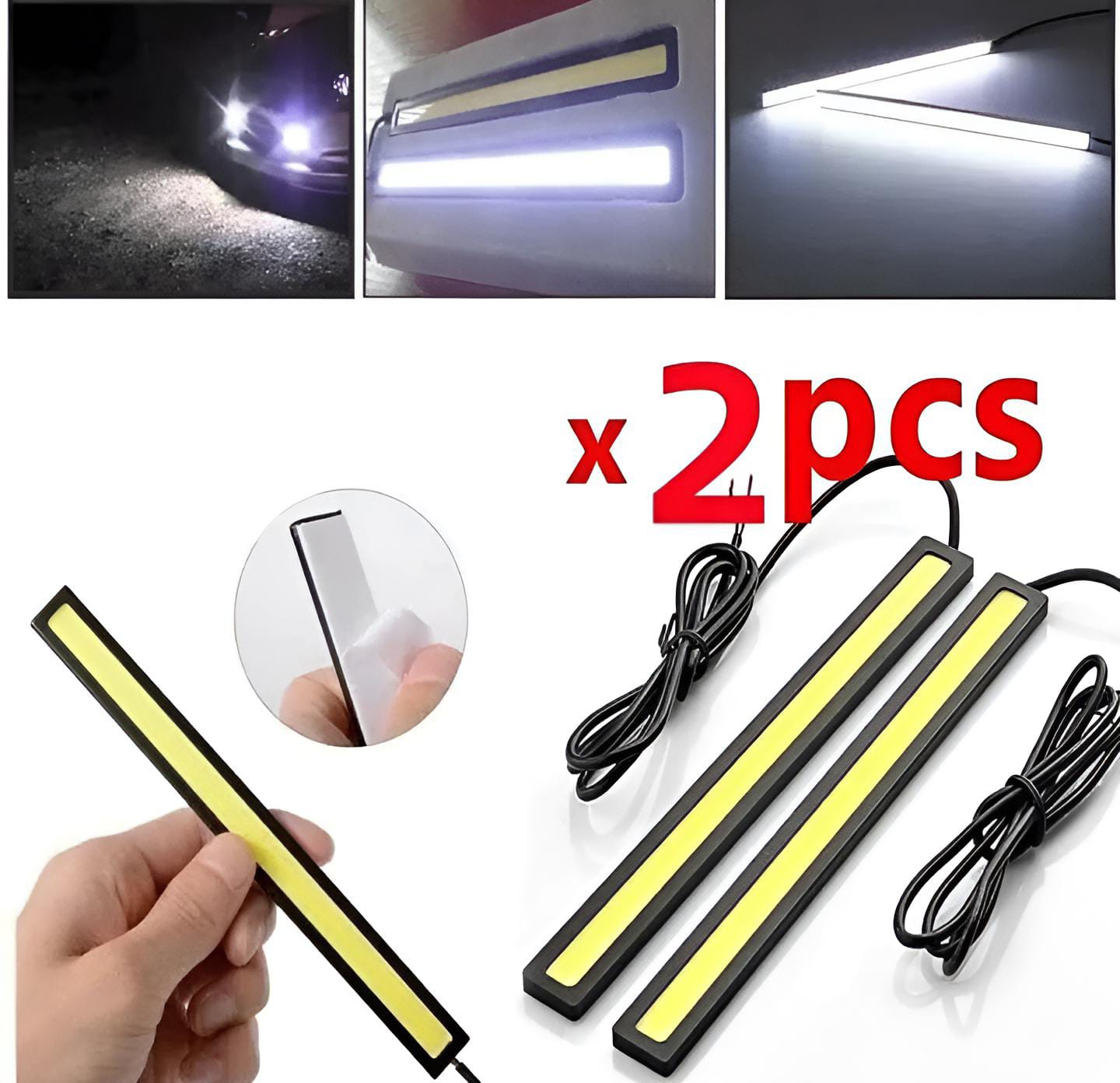 2/4 pcs LED Strip Light  For Motorcycles, Cars Waterproof LED Light Universal Fitment ValueKartPk