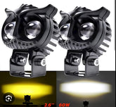 2 Pcs OWL Shape Fog Yellow-White &amp; Flash light Low &amp; High Beam Owl Plastic Body Spot Light for All Cars And Bikes 9V-60V 40W ValueKartPk