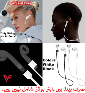 Anti Lost Silicone Earphone Rope Holder Cable For AirPods Strap Wireless Bluetooth Headphone Neck Strap Cord String 55CM ValueKartPk