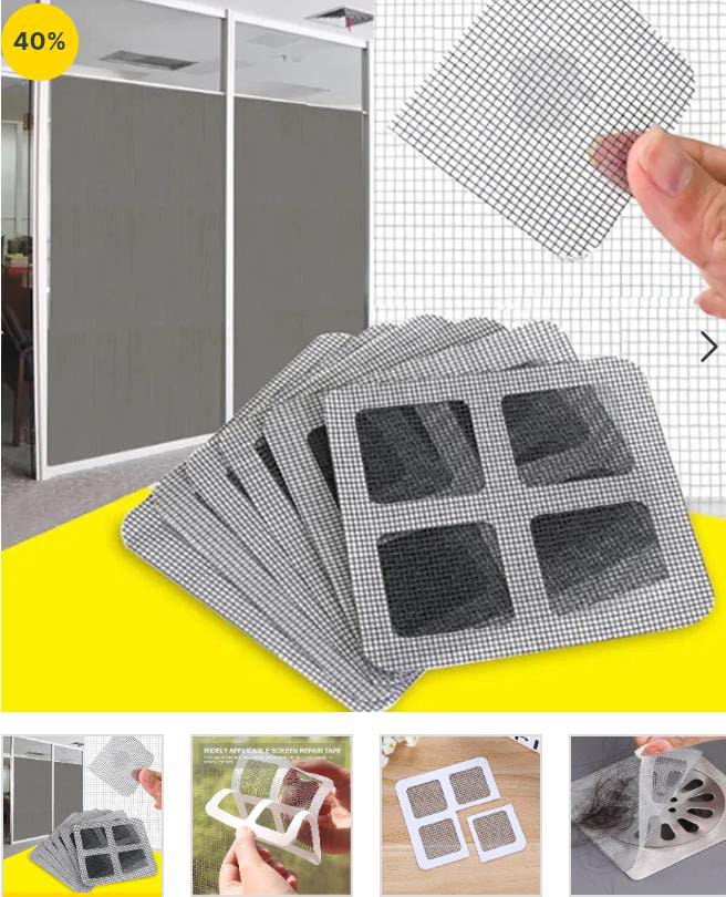 Multifunctional Sticker Drainer Netfor bathroom, kitchen etc | Window Screen Repair Patches for Door Window Screen Covering up Holes DIY Repairment ValueKartPk