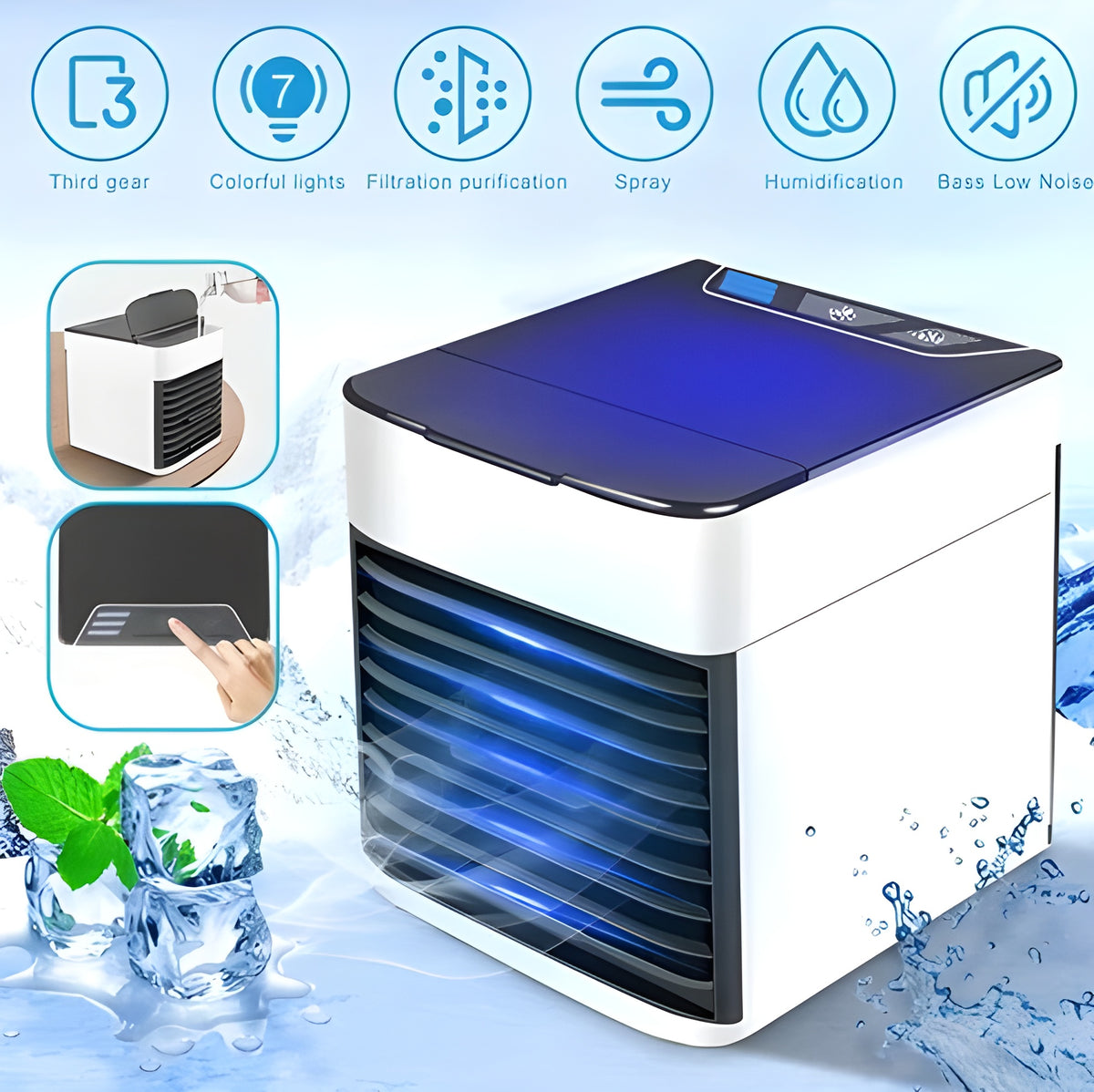 Arctic  Air Ultra Portable Home Air Cooler | Portable Personal Air Conditioner, Mini USB 3 in 1 Air Cooler (USB operated) ValueKartPk