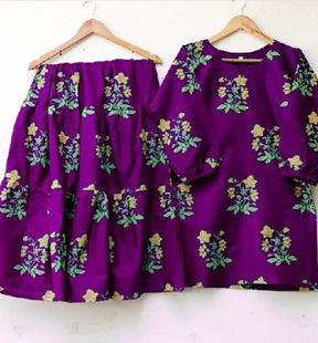 2 pcs Dress Flower Shrara print ValueKartPk