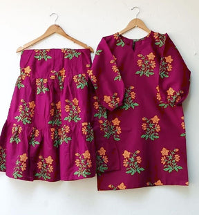 2 pcs Dress Flower Shrara print ValueKartPk