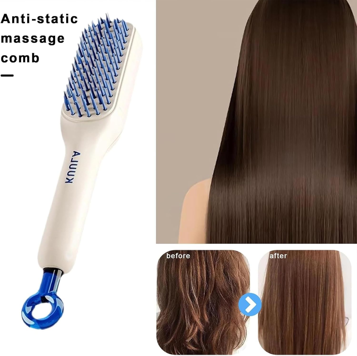 Self Cleaning Hair Brush, One-Click Cleaning Telescopic Hair Comb, Anti-Static Telescopic Hairbrush, Anti-Hair Entangled Automatic (random Color) ValueKartPk