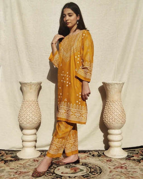 Summer Collection Linen Printed 2pc Dress Ready To Wear For Women ValueKartPk