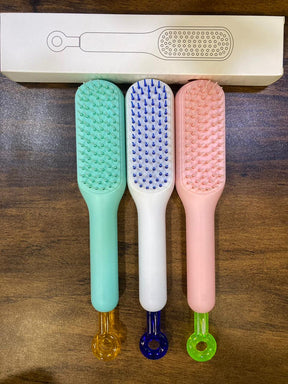 Self Cleaning Hair Brush, One-Click Cleaning Telescopic Hair Comb, Anti-Static Telescopic Hairbrush, Anti-Hair Entangled Automatic (random Color) ValueKartPk