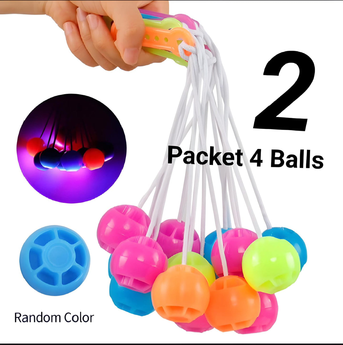 2 packet tak tak clacker ball | china ball | pack of 2 pair ( 4 balls ) for kids and adults (Random Color) ValueKartPk