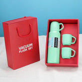 New Shape Vacuum Flask stainless steel  Bottle with 2 Cups and Gift Box  550 ML (Direct Sip Option)  (random color) ValueKartPk