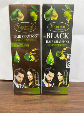 200 ml Yardlie Hair Color Shampoo Black/dark brown ValueKartPk