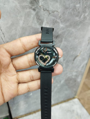 Curren Rubbar Belt Ladies Watch Model Heart - Without Box ValueKartPk