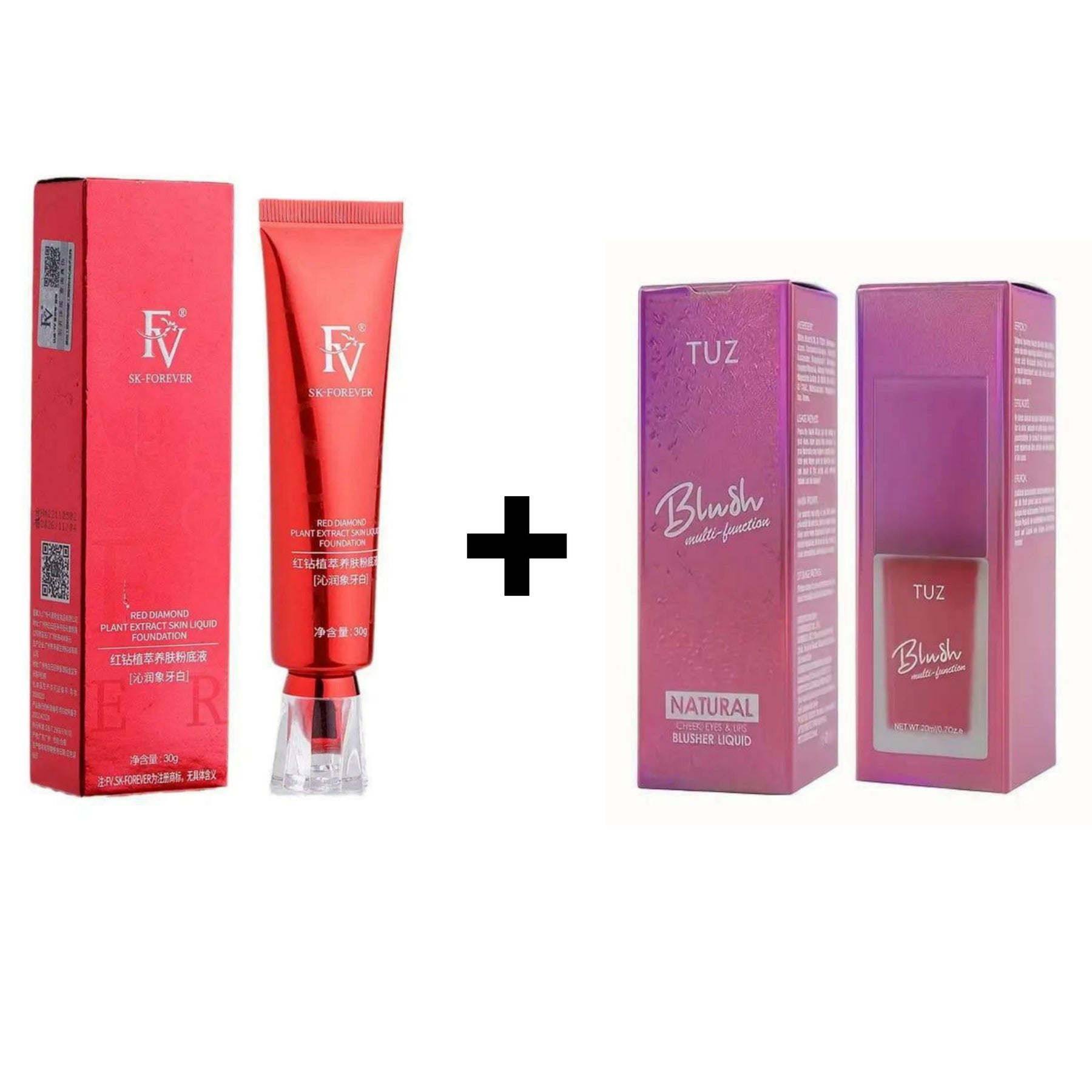 2 in 1 FV  Foundation &TUZ Blush Deal ValueKartPk