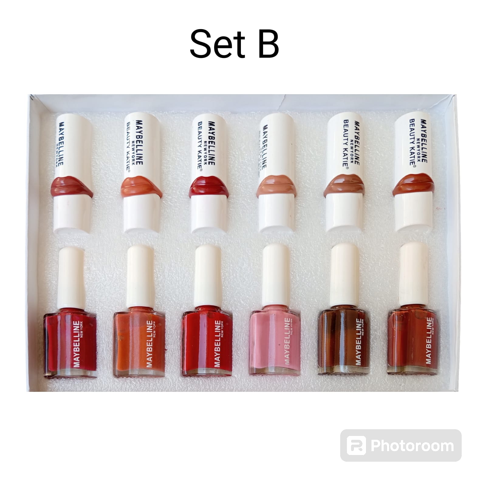 MAYBELLINE NEW YORK  Pair of  6 Matching Lipstick &amp; Nail Polish Box ValueKartPk