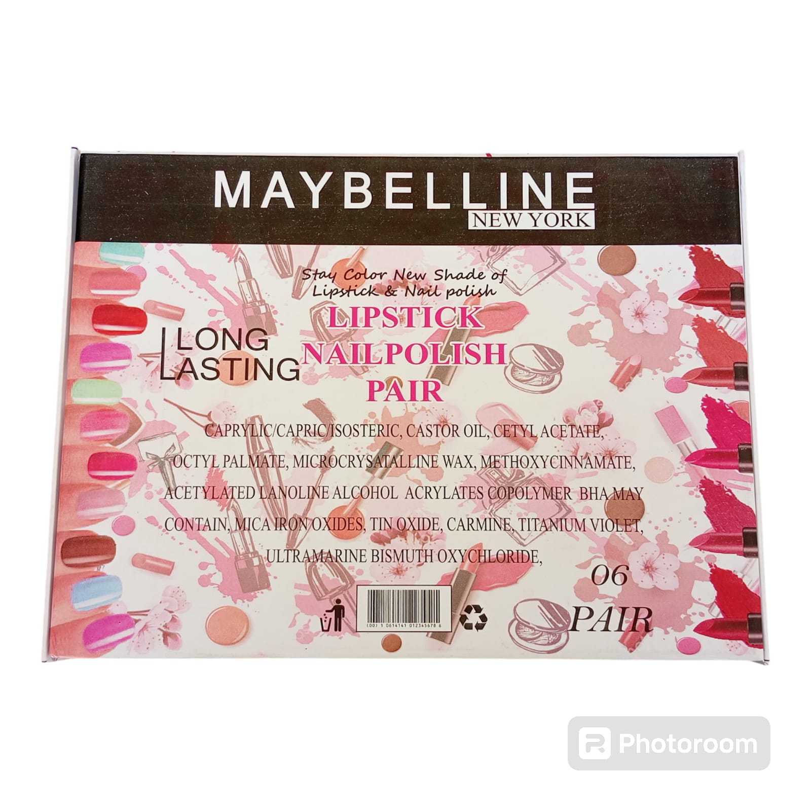 MAYBELLINE NEW YORK  Pair of  6 Matching Lipstick &amp; Nail Polish Box ValueKartPk