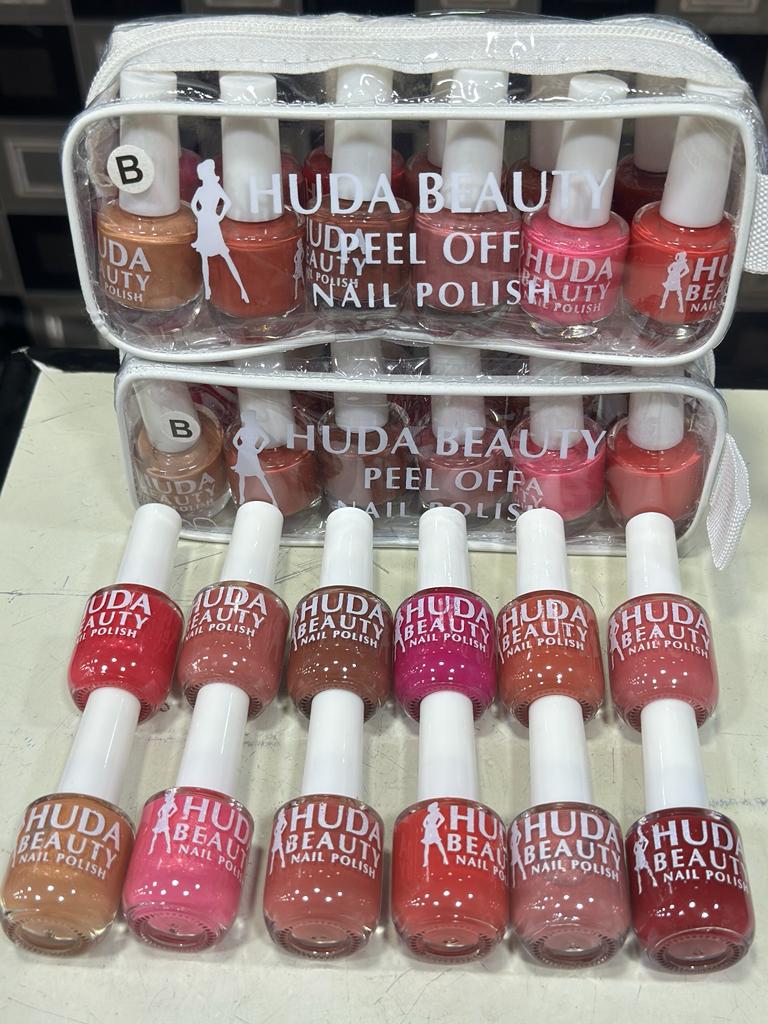 Huda Beauty Peel Off Nail Paint, Pack of 12 ValueKartPk