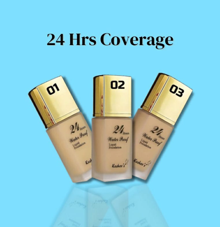 24 Hrs Kashee's Waterproof Foundation (30Ml) ValueKartPk