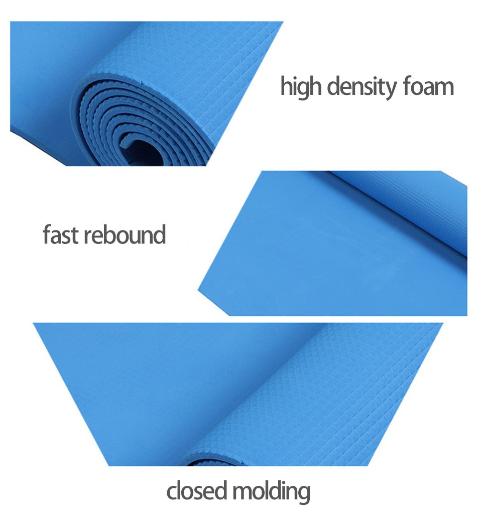 Yoga Matt Non-Slip Exercise Gym Flooring Mat Premium Quality For Men and Women Multi Purpose Uses (random color) ValueKartPk