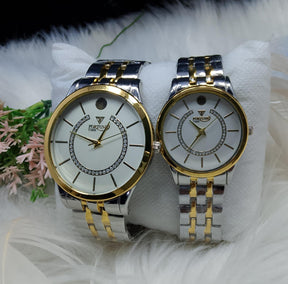 (without box )  FORTUNE TIME COUPLE WATCHES ValueKartPk