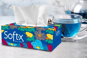 SOFTEX Facial Tissue Box - 50 Pulls Per Box ValueKartPk