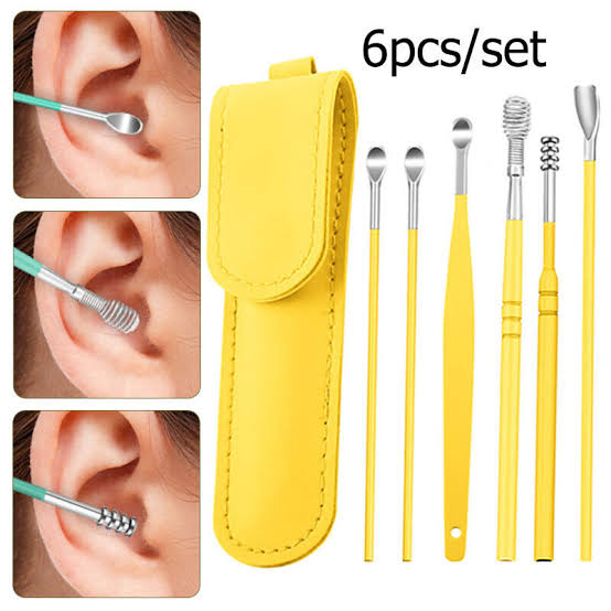 Ear Wax Cleaning Kit, 6 Pcs Ear Pick Tools, Wax Removal Kit, Ear Cleaning Tool Set, Spring Earwax Cleaner Tool Ear Wax Remover(random color) ValueKartPk