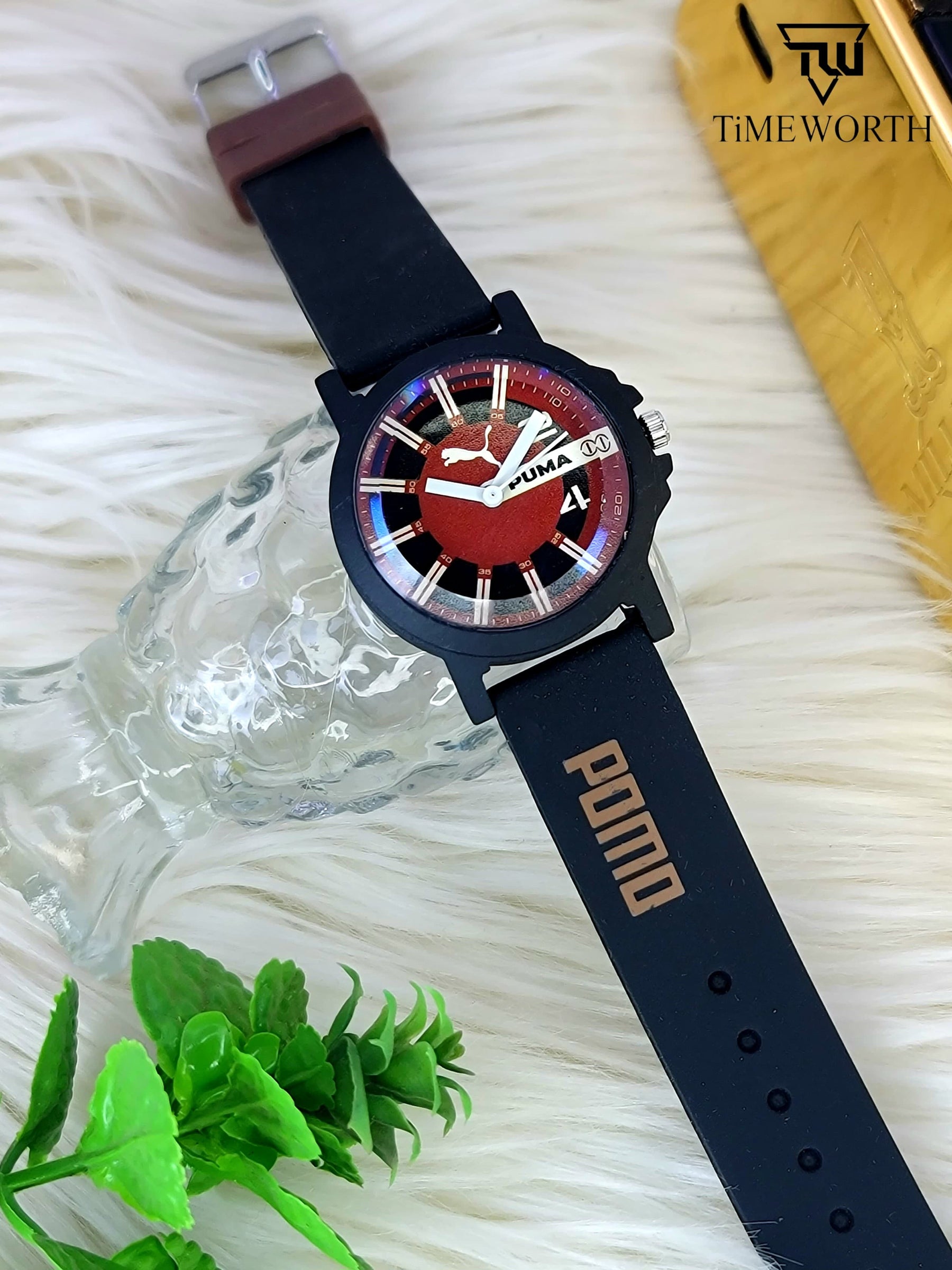 (without box) Rubber puma Strap Analog Watch For Men / Watch For Boys ValueKartPk