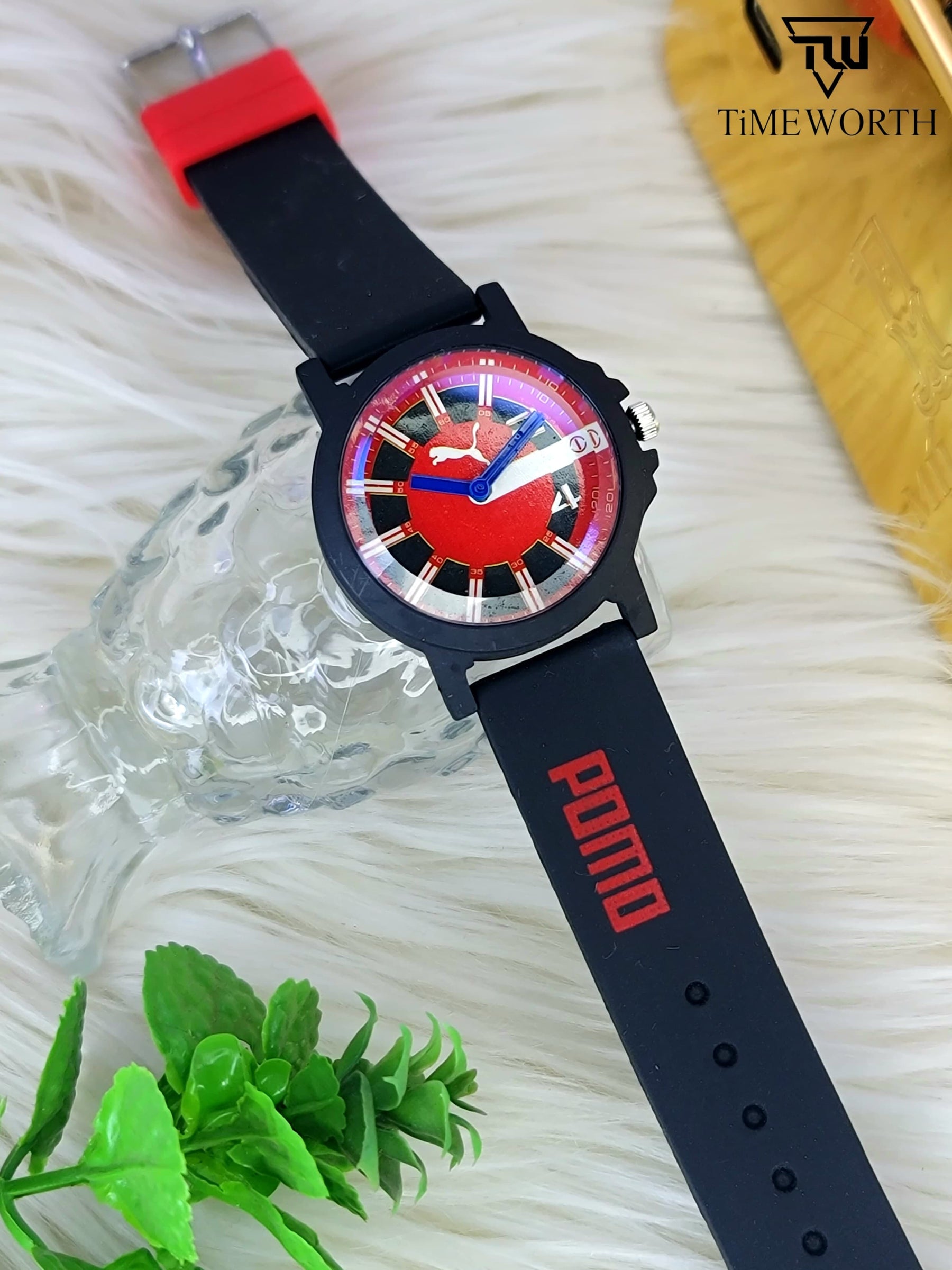 (without box) Rubber puma Strap Analog Watch For Men / Watch For Boys ValueKartPk