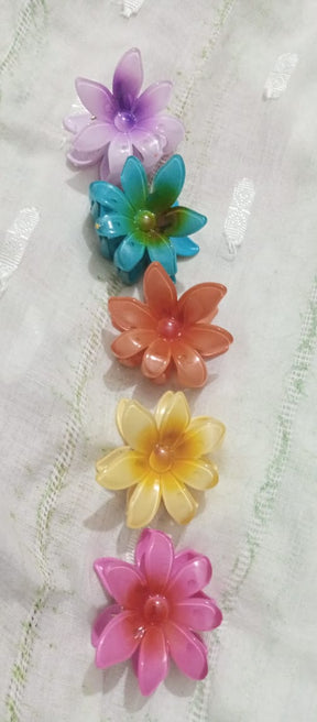 1 Pc - Flower Hair Clip Colorful Hair Band For girls &amp; Women ValueKartPk