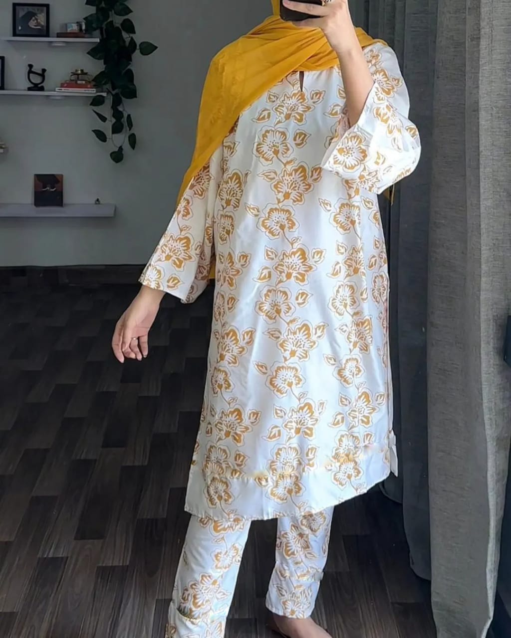 ( Masturd ) RANGOON🌺 print Stitched Suits casual wear for girls (Summer Lilen) ValueKartPk