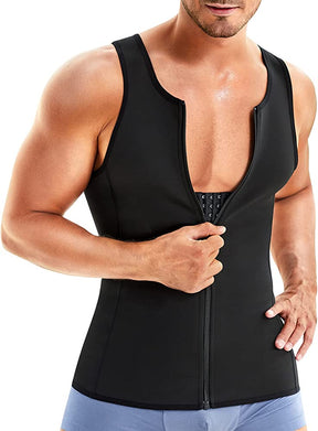 Hot Shapers Slimming Shirt Zipper Body Shaper Instead Slim Shirt For Men Black ValueKartPk