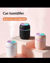 Creative Zip-top Can Air Humidifier USB Mist Maker Fogger with Colorful LED Light for Home Car Portable ValueKartPk