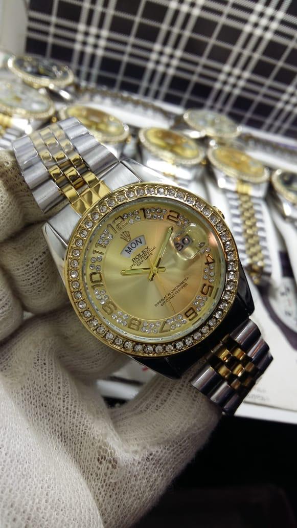 AA1 ROLEX DATE WORKING STAINLESS STEEL CHAIN ValueKartPk