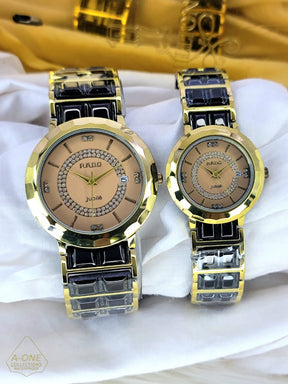 Aa1 two tone rado jubile couple  Watch Date Just Steel Chain ValueKartPk