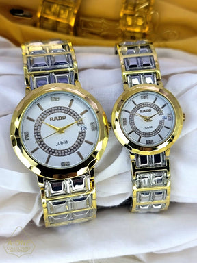 Aa1 two tone rado jubile couple  Watch Date Just Steel Chain ValueKartPk