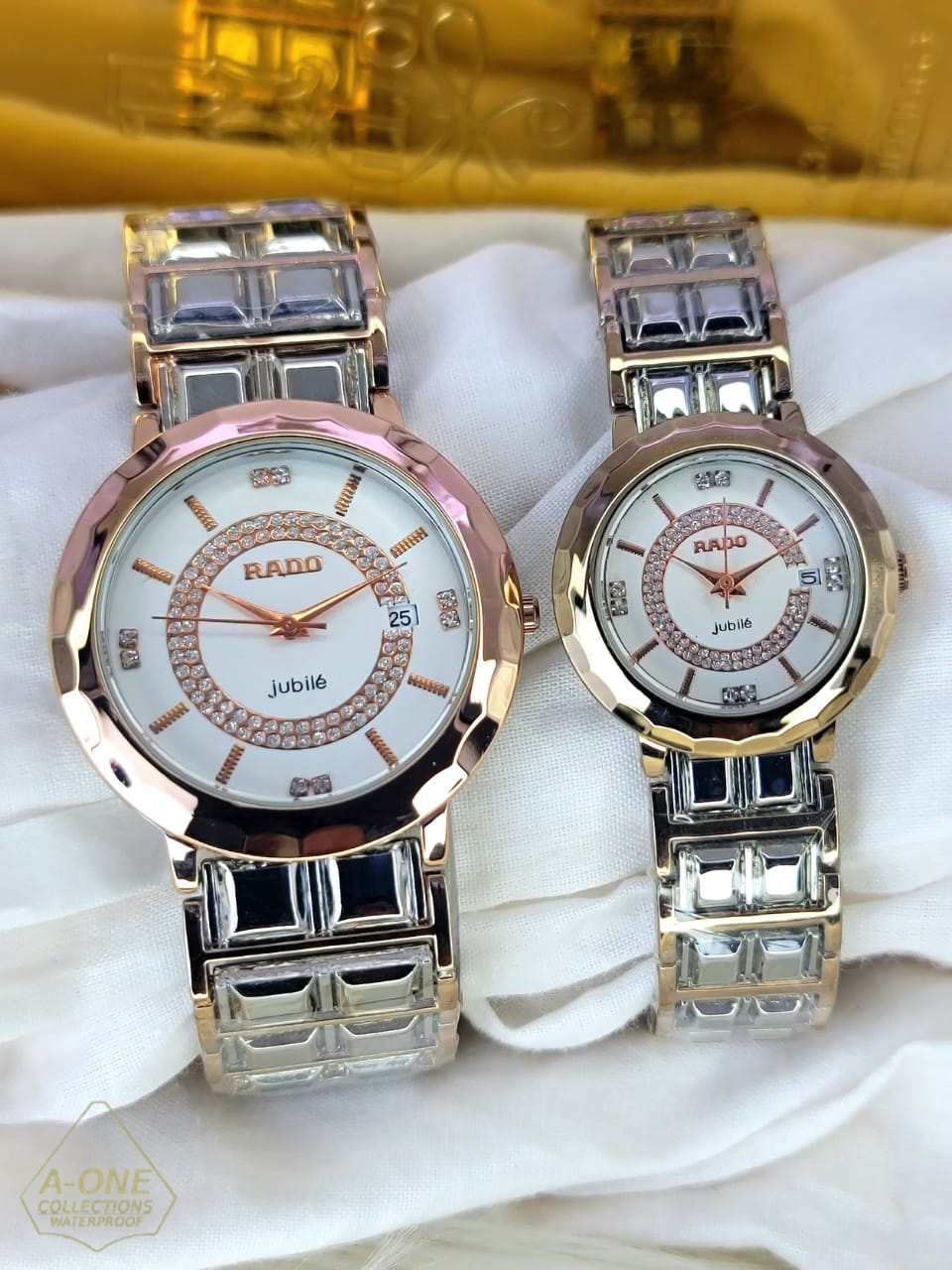 Aa1 two tone rado jubile couple  Watch Date Just Steel Chain ValueKartPk