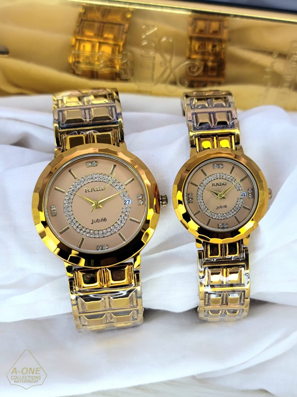 Aa1 two tone rado jubile couple  Watch Date Just Steel Chain ValueKartPk