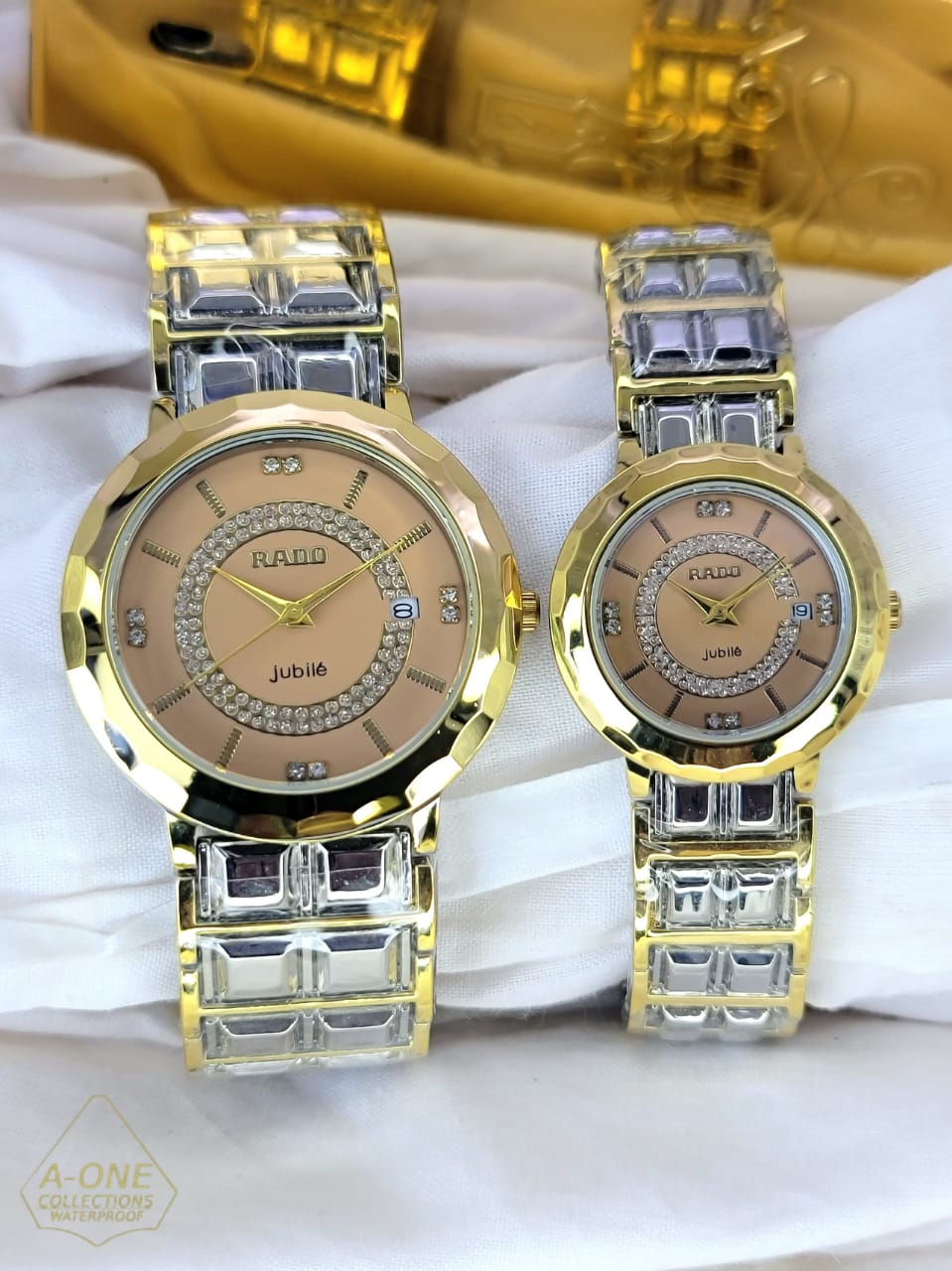 Aa1 two tone rado jubile couple  Watch Date Just Steel Chain ValueKartPk