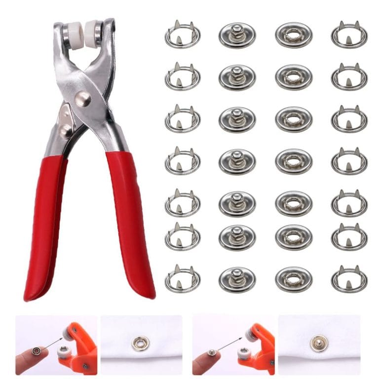 Metal Hand Press Tich Button fixer Machine metal good quality - 25 PCs button ValueKartPk