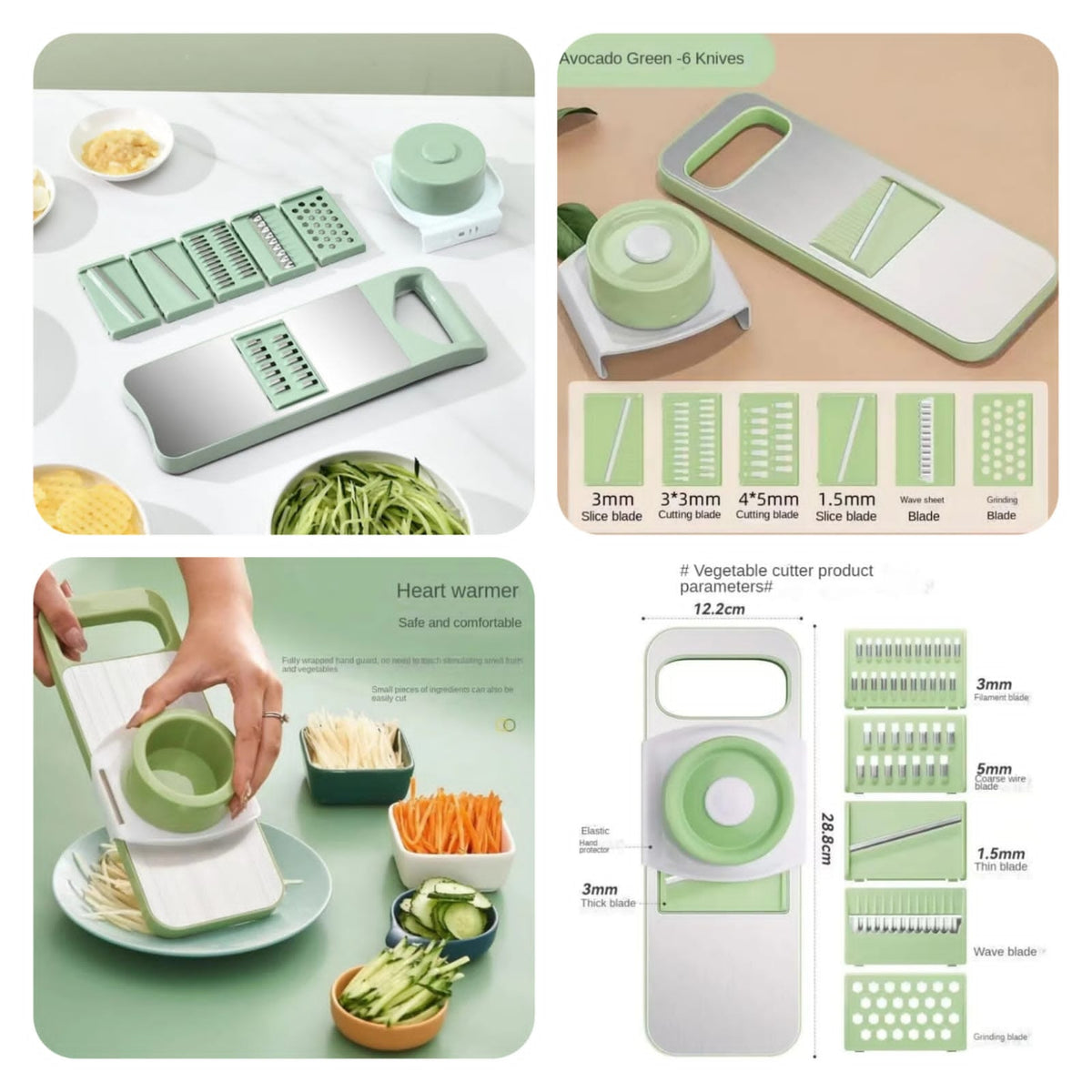 5in1 vegetable cutter  Stainless Steel Multifunctional   Grater For Vegetables Slicers Shredders Peeler  (random color) ValueKartPk