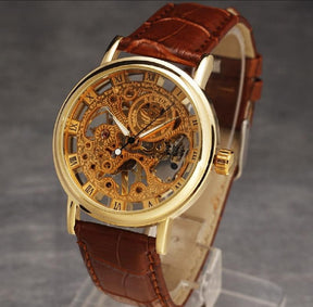 Skeleton watch  Stylish Watch leather strap ValueKartPk