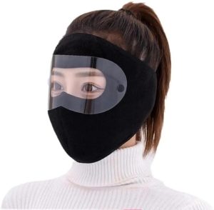 Windproof Anti Dust Full Face Masks Cycling Ski Breathable Masks Eye HD Anti Fog Goggles Hood Cover Winter Warm Hat Caps (Random Color) ValueKartPk