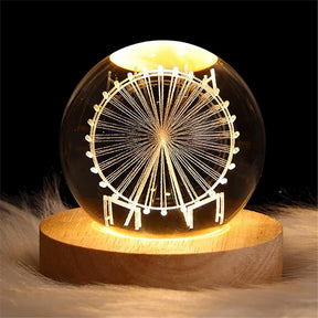 RGB Glowing Crystal Ball Night Light | Warm &amp; Romantic atmosphere for your home and room ValueKartPk