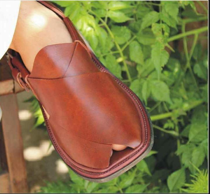 ( Brown ) Peshawari Traditional Chappal for mens pure leather handemade ValueKartPk