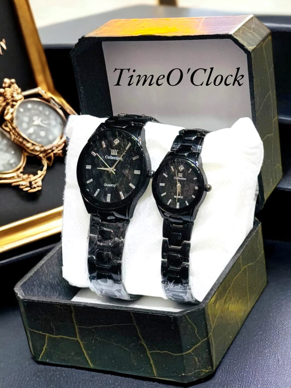 Luxury Couple Watch Round Shape Stainless Steel  For men And Women ValueKartPk